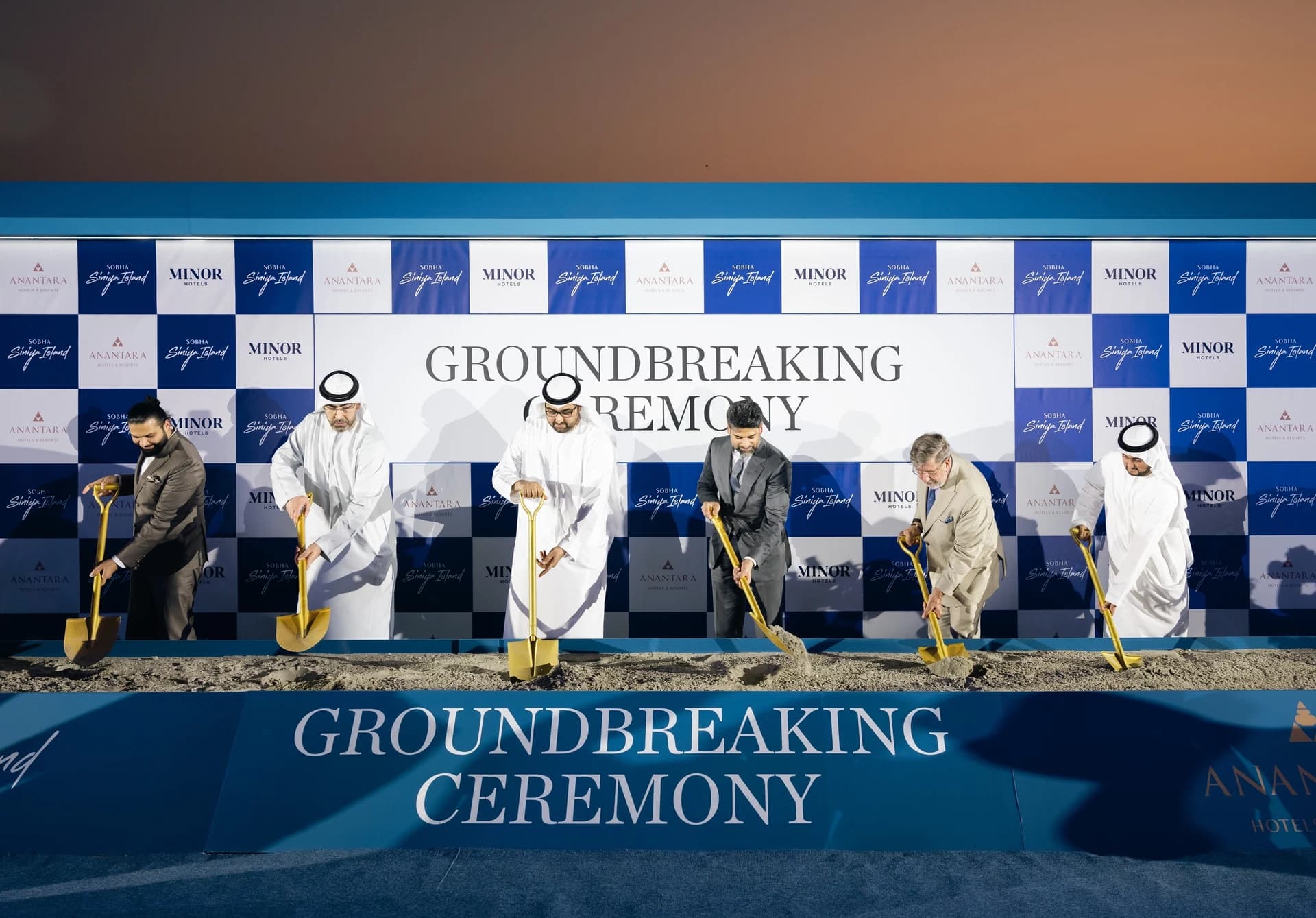 Groundbreaking ceremony for Anantara Siniya Island Resort and Residences, supplied with the official October announcement